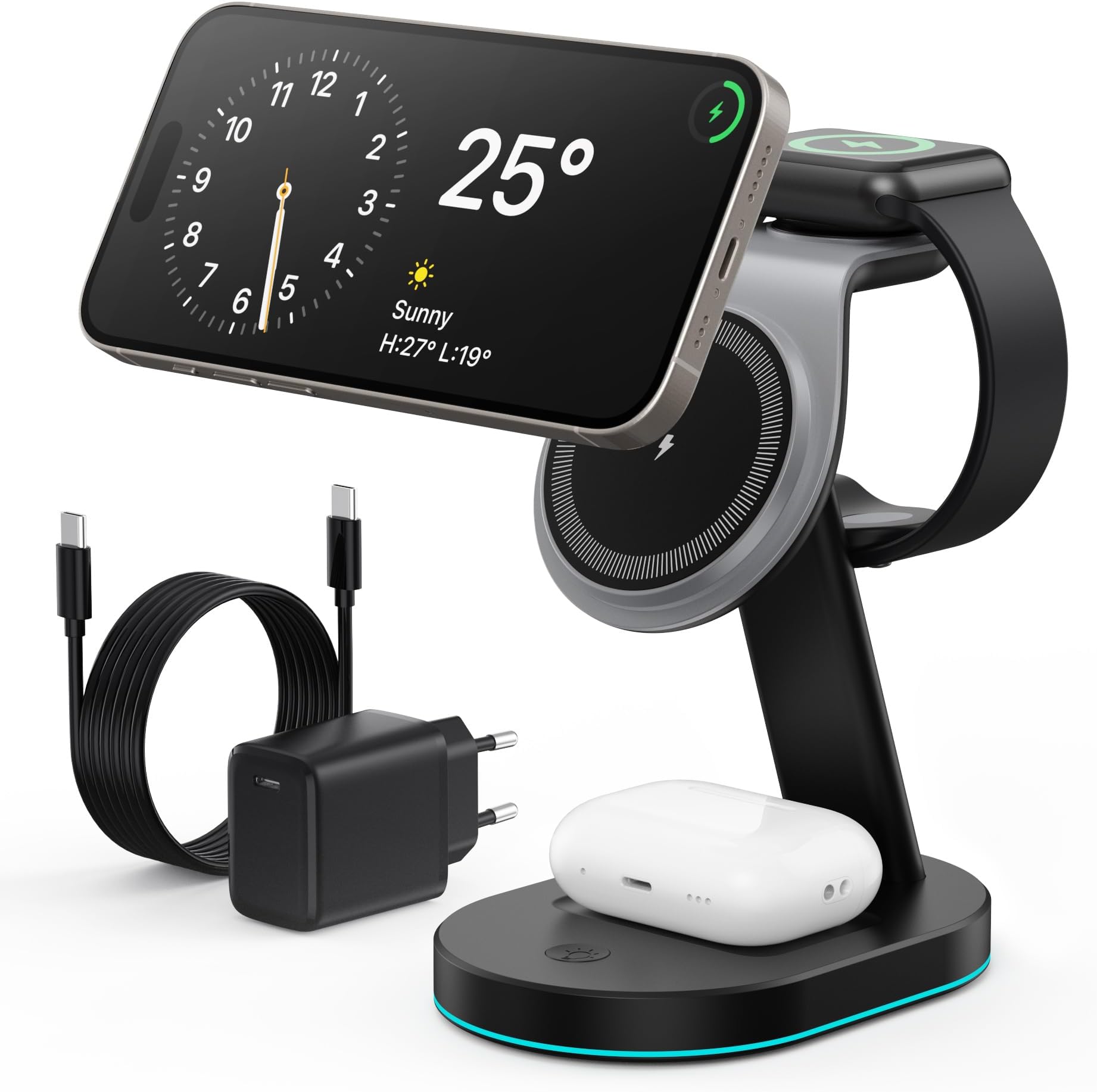 Belkin BoostCharge Pro 3-in-1 Magnetic Travel Pad - Black - Foto 6