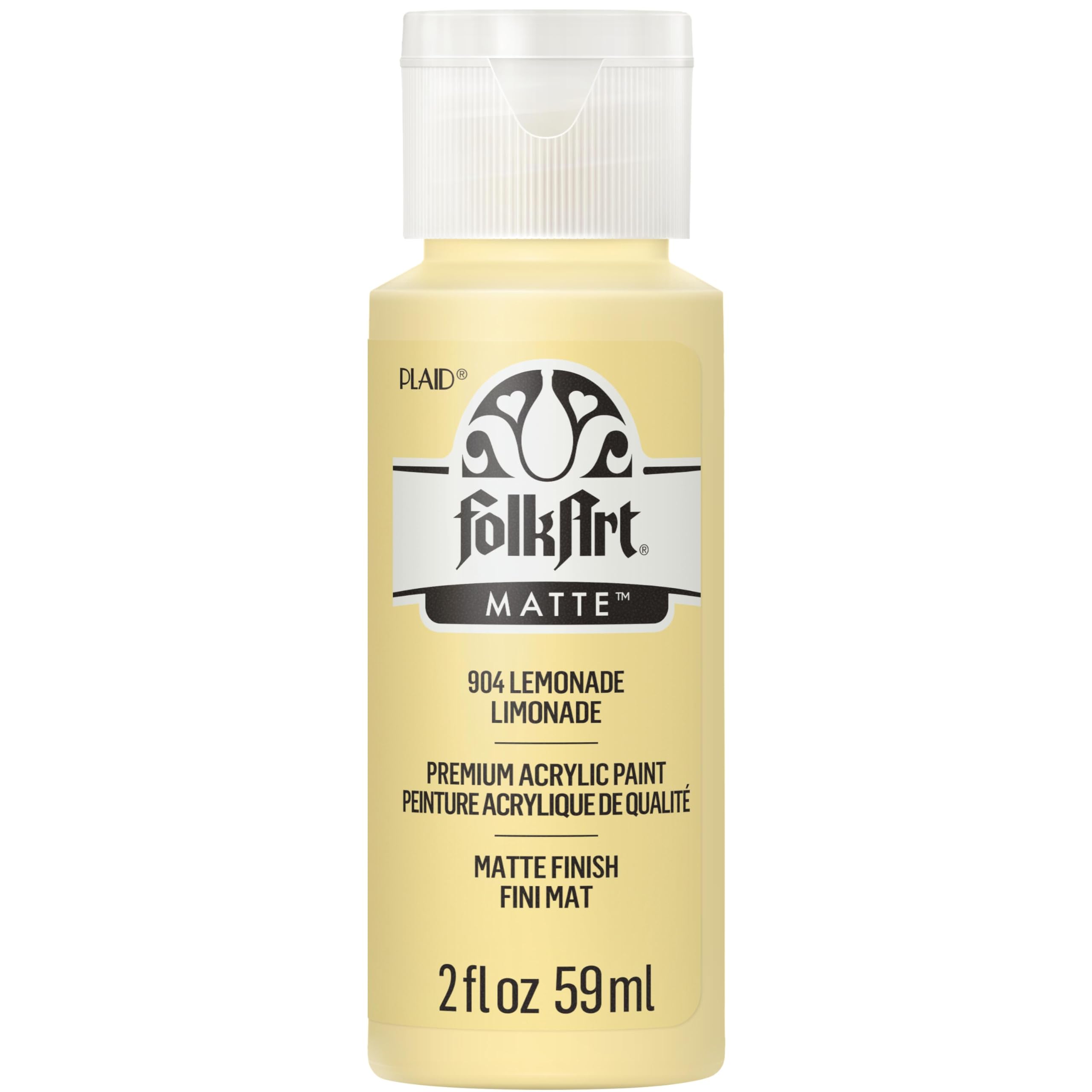 FolkArt Acrylic Paint in Assorted Colors (2 oz), 904, Lemonade