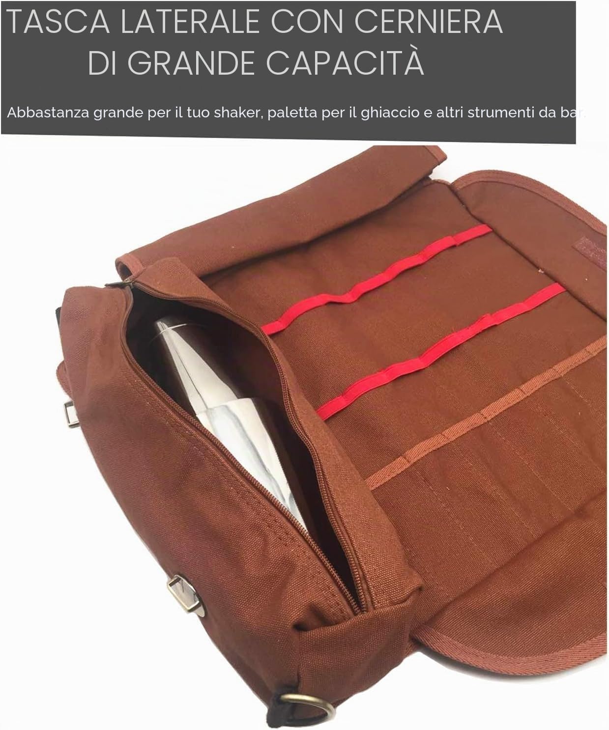 Borsa Barman Roll Up Valigetta Bartender Cocktail & Mixology