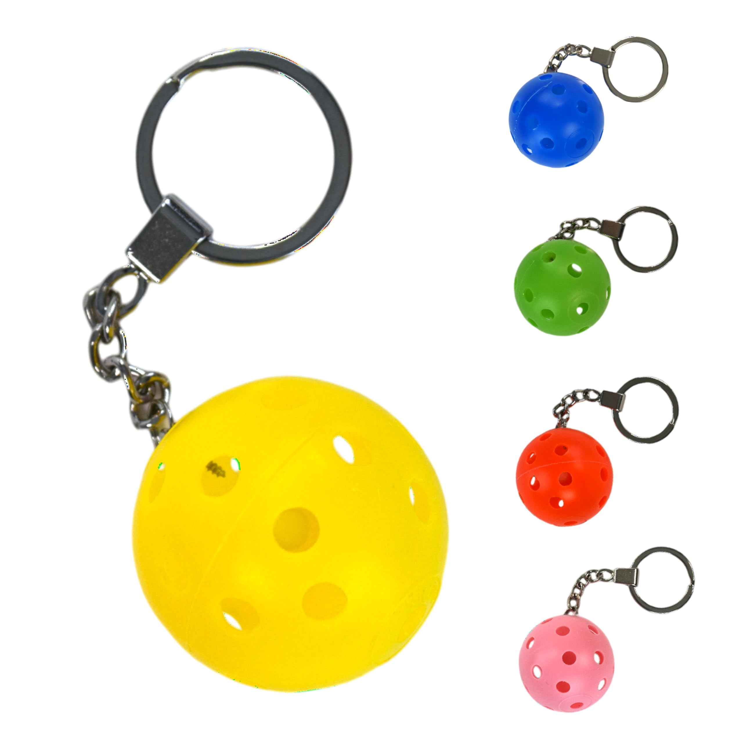 3D Pickleball Keychains – Mini Pickleball Key Rings for Players, Coaches & Fans – Fun Pickleball Gifts & Bag Accessories