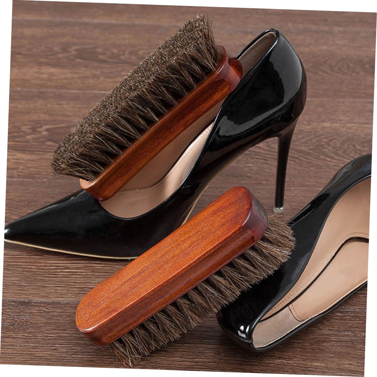 Holibanna 8piezas Cepillo De Cerdas De Caballo para Brillar y Limpiar Zapatos Cepillo De Pulido Práctico y Conveniente para Cuidado De Calzado