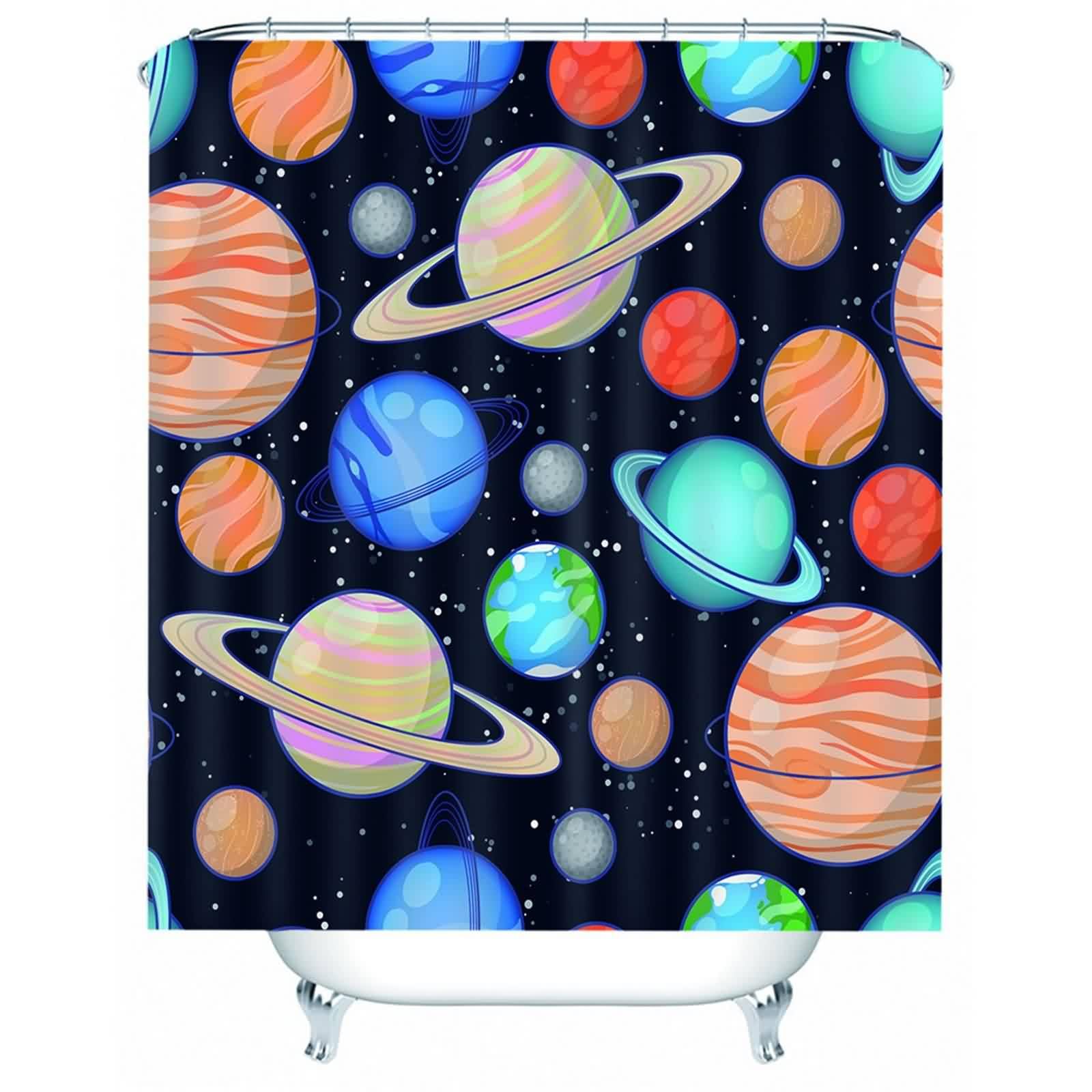 Rideau de douche cosmos en lin pour transformer votre salle de bain en un cocon de douceur