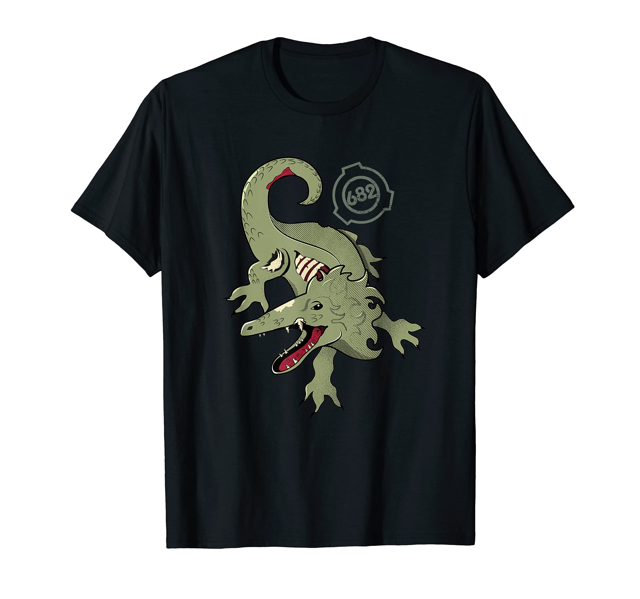 SCP-682 Hard to Destroy Reptile SCP Foundation T-ShirtOEKO-TEX STANDARD 100