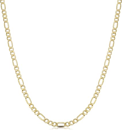 Kooljewelry 10k Yellow Gold Figaro Link 