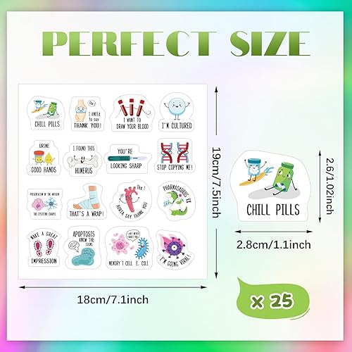 Miniatura 2 de 400 calcomanías de enfermería, divertidas calcomanías de juego de palabras para enfermeras, calcomanías temáticas médicas, calcomanías para