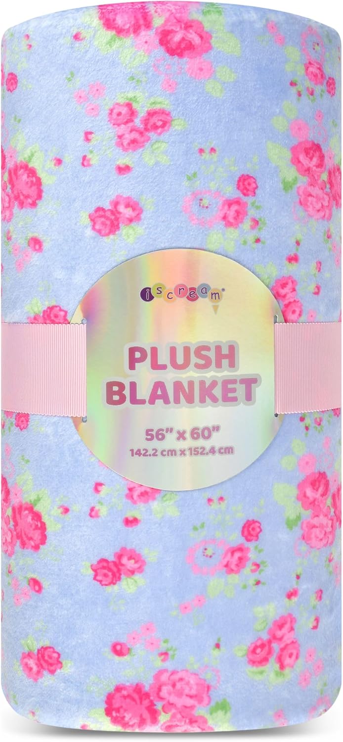 iscream Blissful Boho Silky Soft Plush 56" x 60" Fleece Throw Blanket - Made You Smile