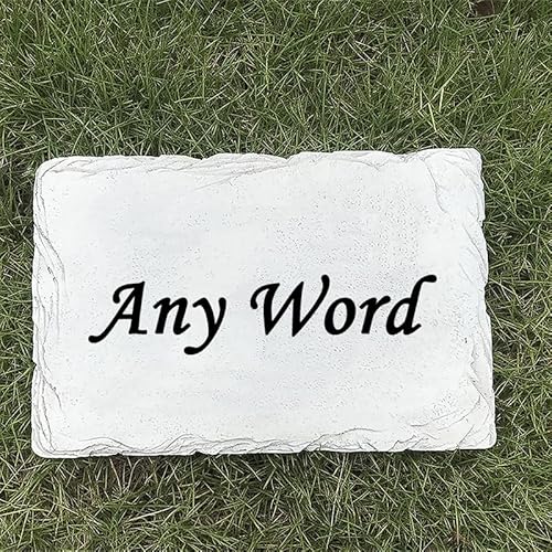 Pietre commemorative personalizzate da giardino Placca marcatori di tombe con qualsiasi parola, pietra decorativa da giardino di benvenuto, regalo commemorativo di simpatia Regalo di ricordo