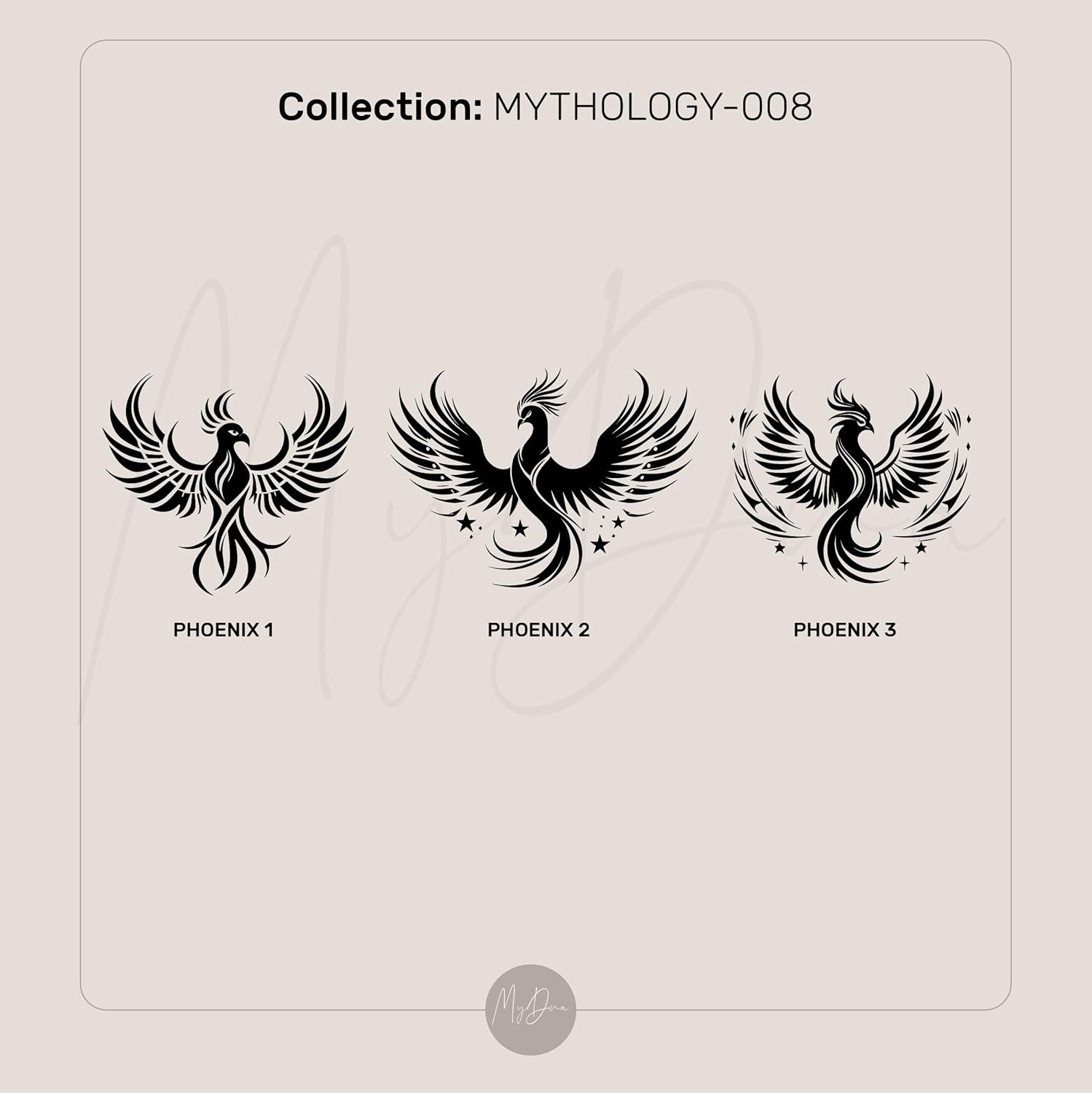 14k Gold Phoenix Signet Ring - Custom Mythical Heart Ring - Unique Gift for Her