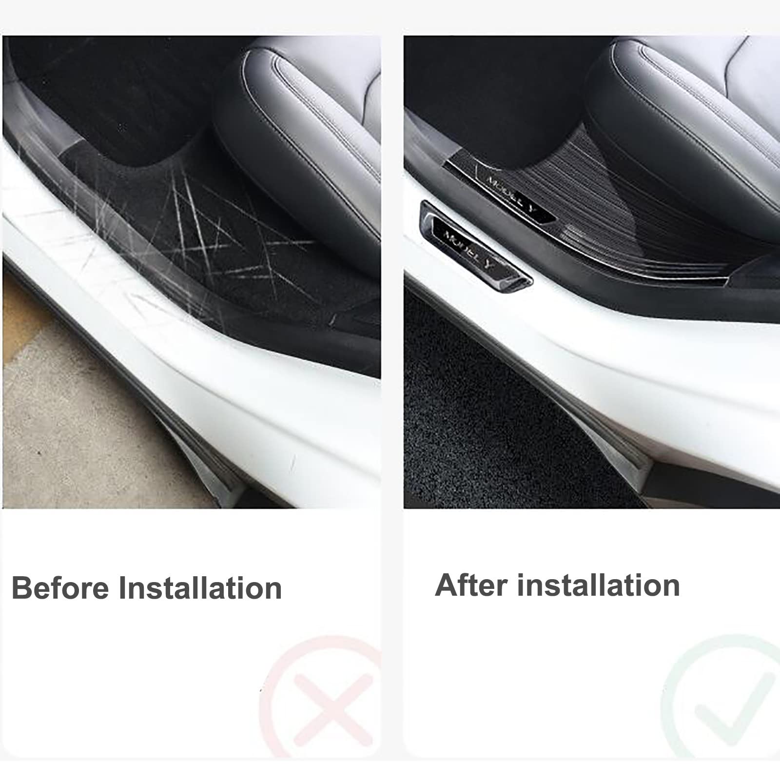 Amazon.co.jp: テスラモデル3/Y（2021-2022）のドアシルプレート、特別