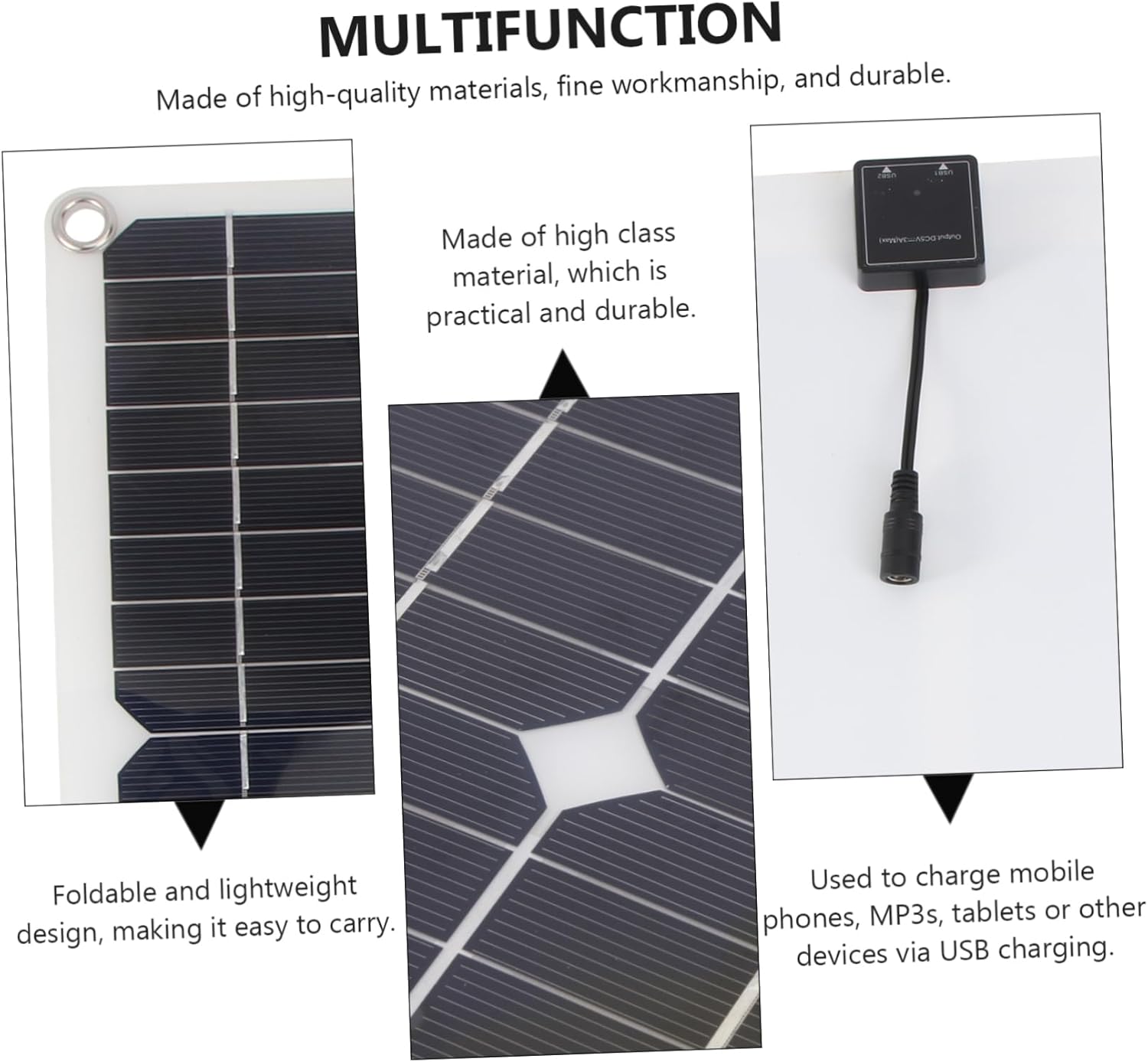 1set Flexible Solar Panel Charger Controller Portable Solar Charging Equipment for Outdoor Activities Efficient USB Charging for Mobile Devices