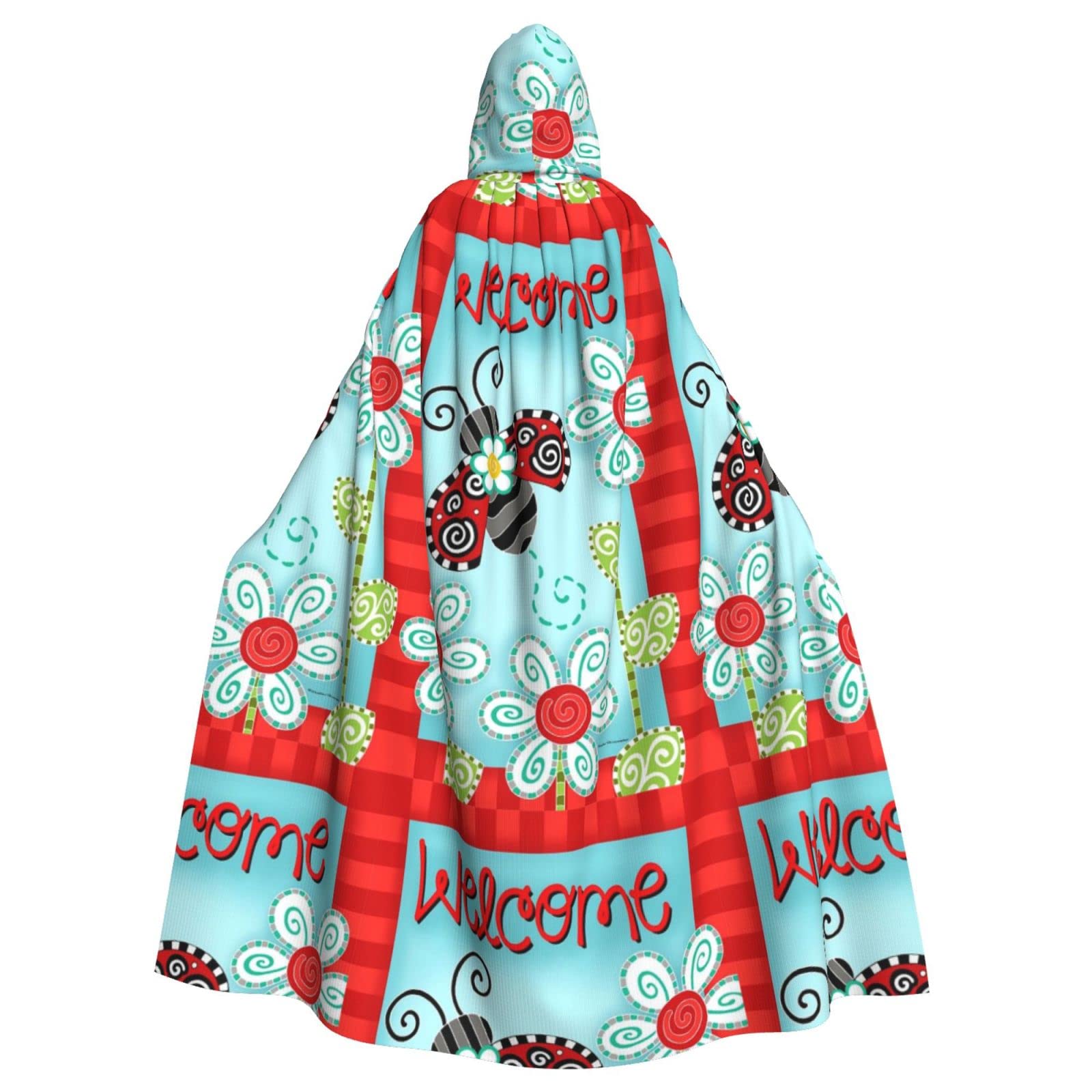 Ladybug Flower Unisex Hooded Halloween Cloak Cosplay Halloween Christmas Fancy Dress Costumes For Adults โ image 1