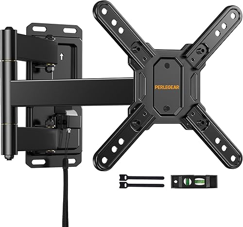 Miniatura 8 de Perlegear Soporte de TV RV con cerradura para televisores de 13 a 42 pulgadas de hasta 44 libras, soporte de pared para TV RV de movimiento completo