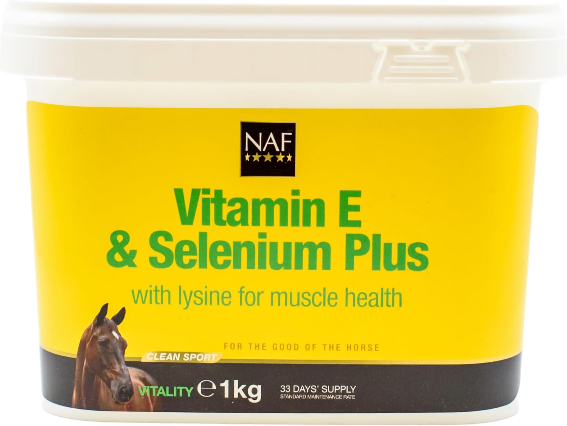 NAF Vitamin E and Selenium 1kg โ Antioxidant Supplement for Horses โ Supports Muscle Function, Recovery & Immunity โ Ideal for Horses in Work or Low-Grazing Conditions
