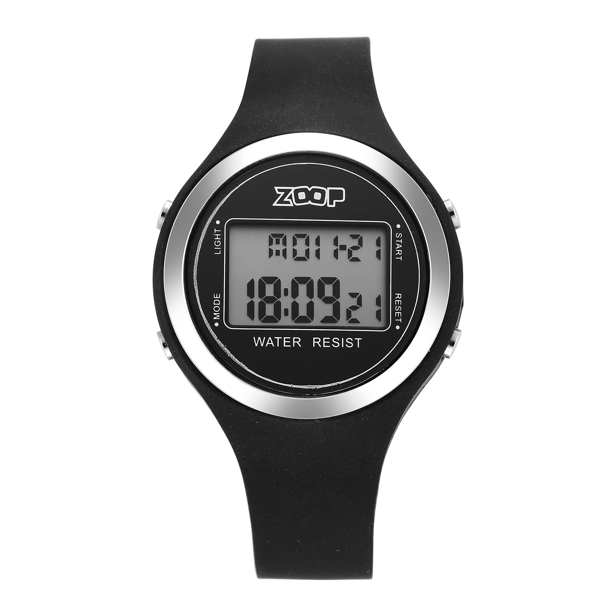 Zoop Unisex 40 x 38 x 9 mm Digitals Black Dial Silicone Digital Watch - 26024PP01W (B0BPSVS43K) Amazon Price History, Amazon Price Tracker