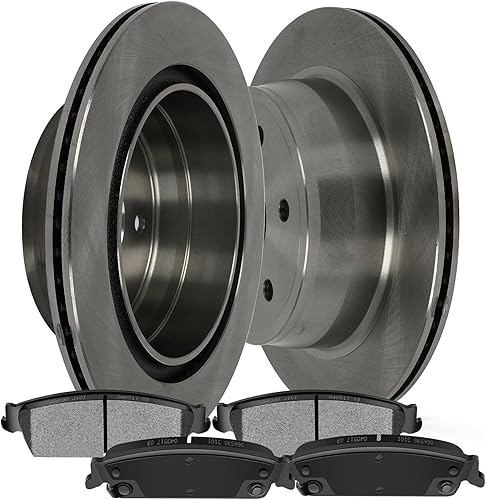 Miniatura 787 de Kits de frenos y rotores, rotores de freno SCITOO y 8 pastillas de cerámica para 08-12 para Chrysler Town & Country, 08-12 para Dodge Grand Caravan