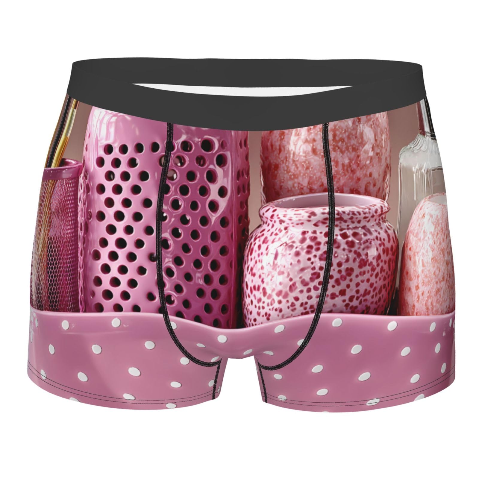 Men's Boxer Briefs Full Pink Storage Box Print Design Soft Comfortable Light Breathable with Elasticity
