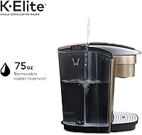Vista 4 de Keurig K-Elite - Cafetera de cápsulas K-Cup de una sola porción, oro cepillado y K-Mini cafetera de una sola porción, gris estudio, tamaños