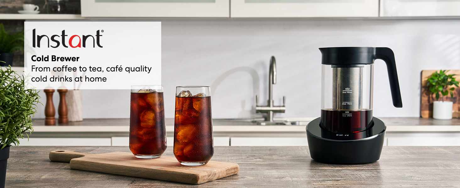 Instant Cold Brewer Coffee and Iced Tea Maker Digital One Touch 