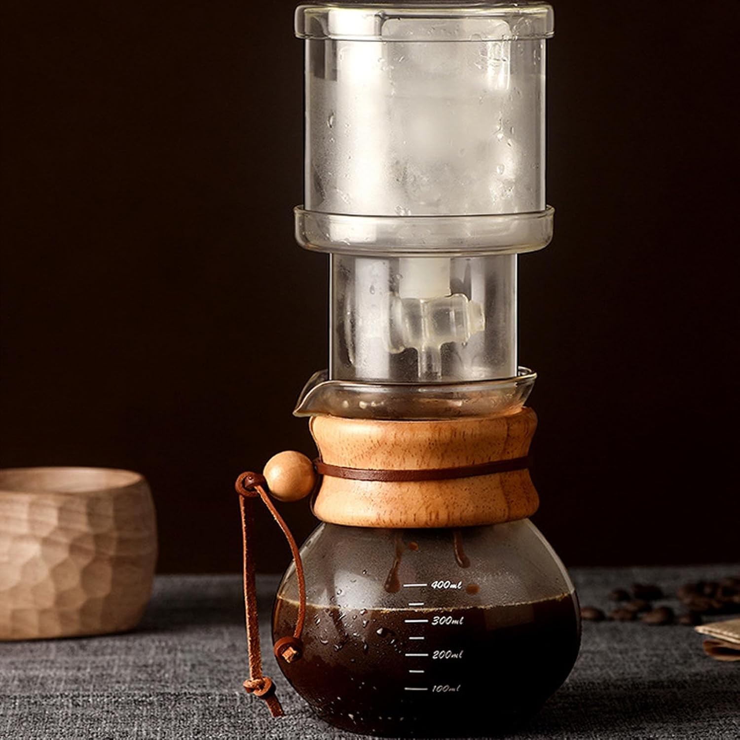 Luqeeg Cold Brew Coffee Maker Set, Discover the art of cold brew with our drip coffee maker, allowing you to enjoy rich flavors through filtration and a slow, accurate dripping process.