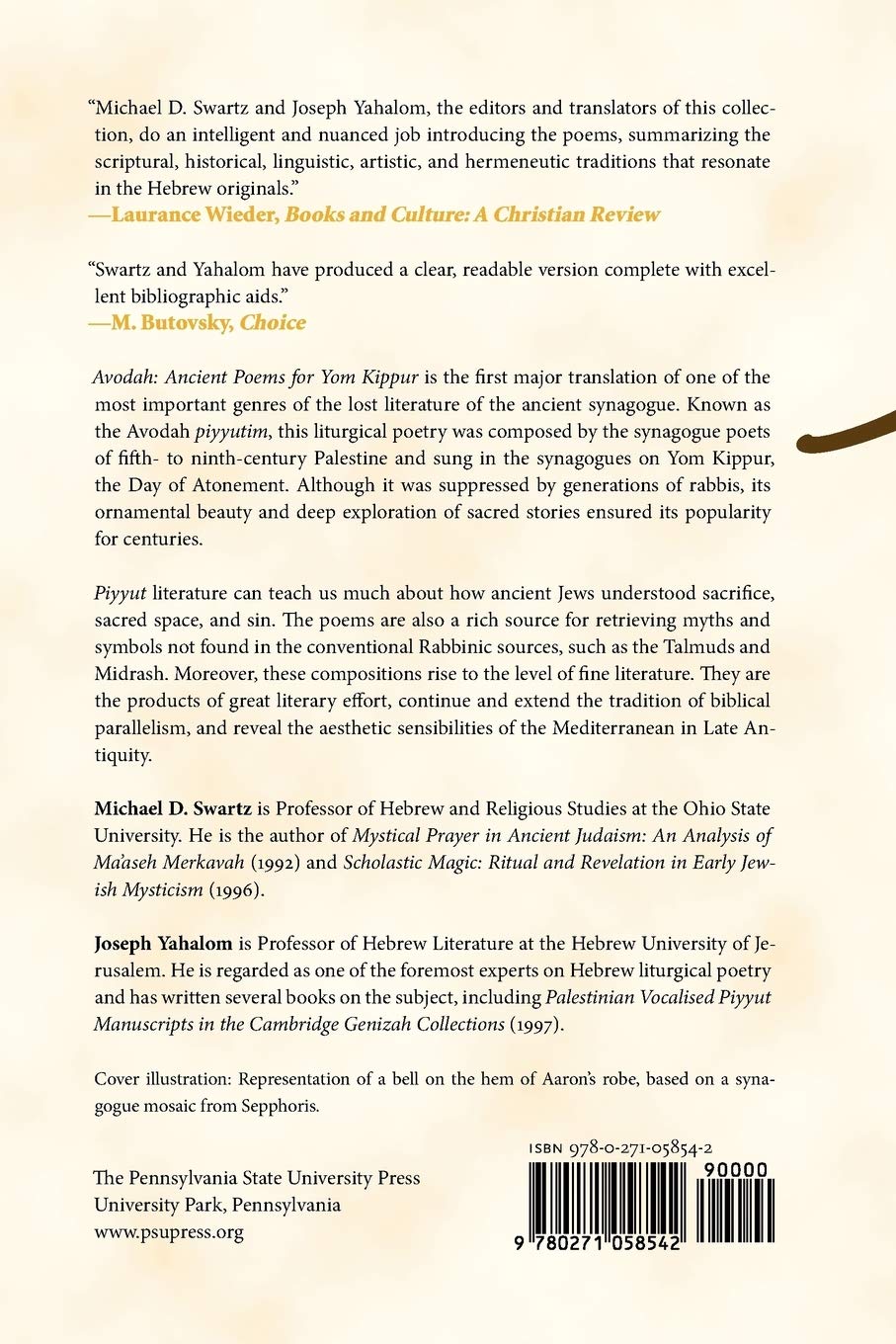 Avodah: Ancient Poems for Yom Kippur (Penn State Library of Jewish Literature) (English and Hebrew Edition)