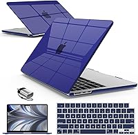 Vista 15 de IBENZER Compatible con MacBook Air 2025 2024 2023 de 15 pulgadas M4 A3241 M3 A3114 M2 A2941, carcasa rígida, cubierta de teclado, película