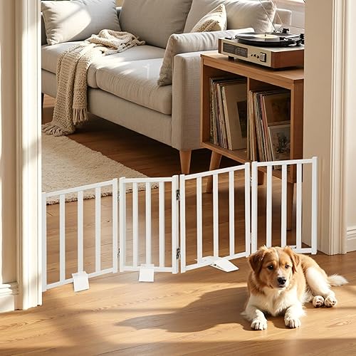 Snagle Paw Short Dog Gate,16.5" Tall Freestanding Metal Dog Gate