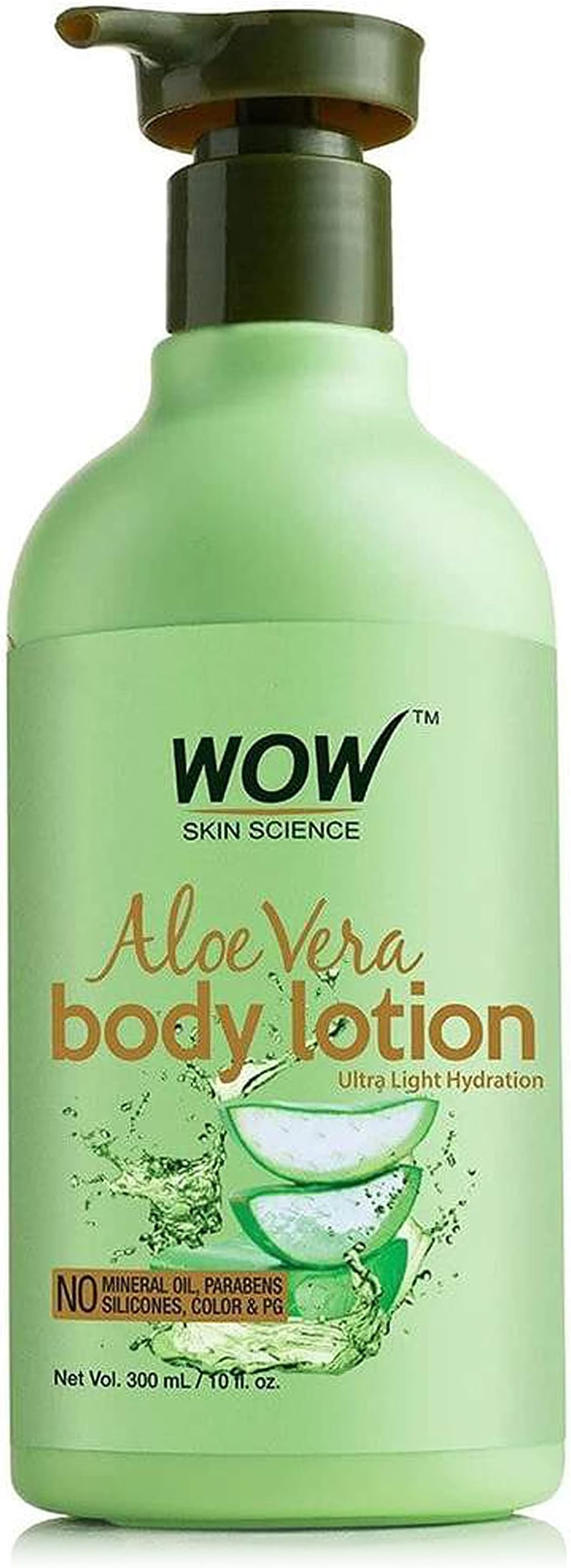 WOW Aloe Vera Moisturizing Body Lotion (Deep Hydration) - Daily Skin Moisture For Men and Women - Intense Hydration For Dry Skin - With Aloe Vera, Sweet Almond & Moroccan Argan Oil - 300ml