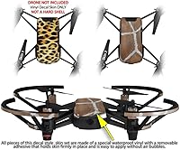 Vista 2 de Paquete de 2 calcomanías para DJI Ryze Tello Drone de piel fractal de leopardo no incluido