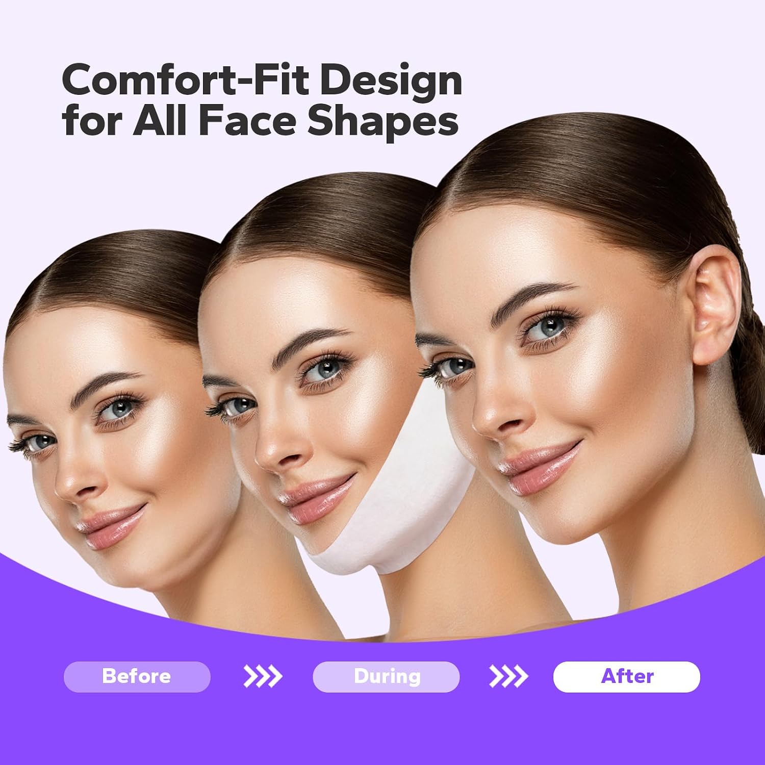 FairyFace V Line Lifting Mask (5 Pack), V-Line Firming Mask, Double Chin Reducer, Lifting Hydrogel Chin Patch with Collagen & Aloe, Skin-Tightening Masks for Jawline Support and Hydration