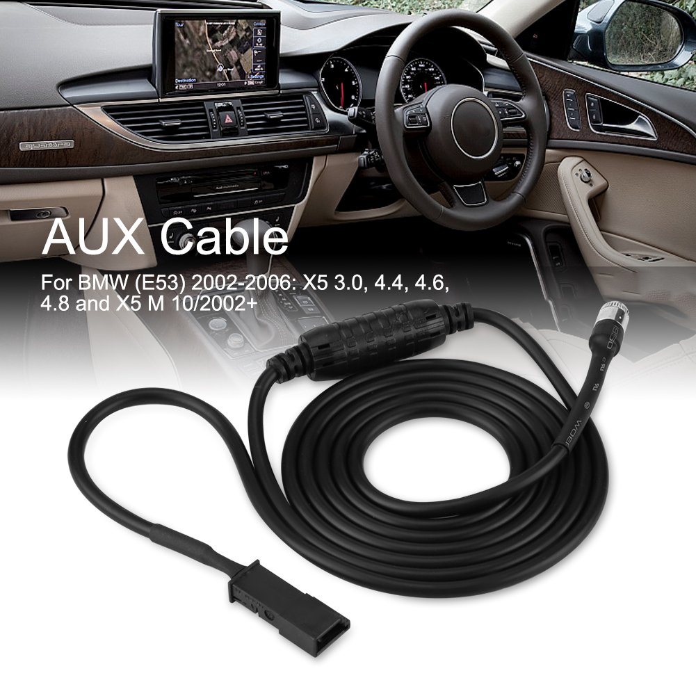 Samochodowy kabel AUX, 3-pinowy adapter kabla audio AUX pomocniczy adapter wejściowy do E39 E46 E53 X5 16:9 Nawigacja odtwarzacza CD