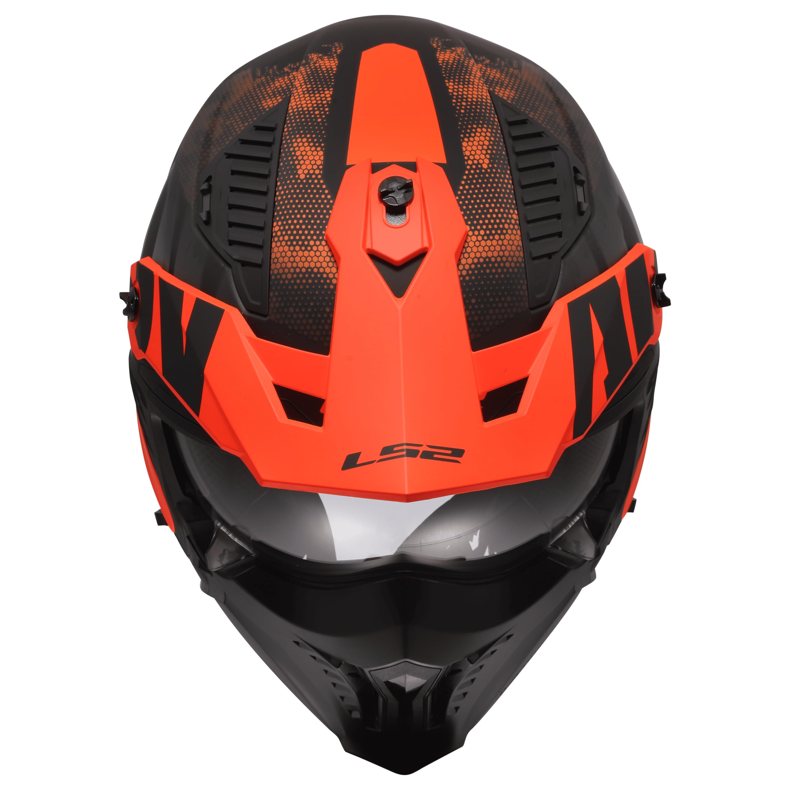 LS2, Casque Moto Modulable DRIFTER GAS Grey Orange, XXL