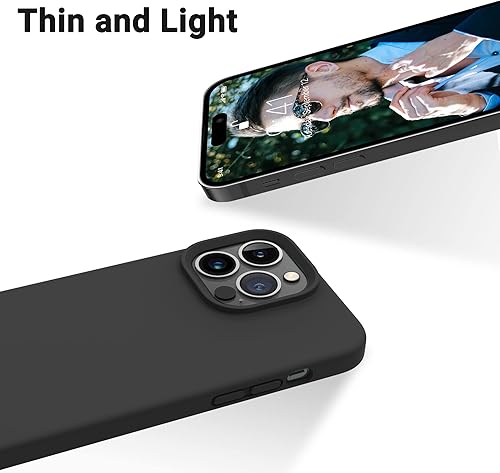 Miniatura 9 de OTOFLY Diseñada para iPhone 14 Pro, funda delgada de silicona a prueba de golpes para iPhone 14 Pro de 6.1 pulgadas (amarillo)