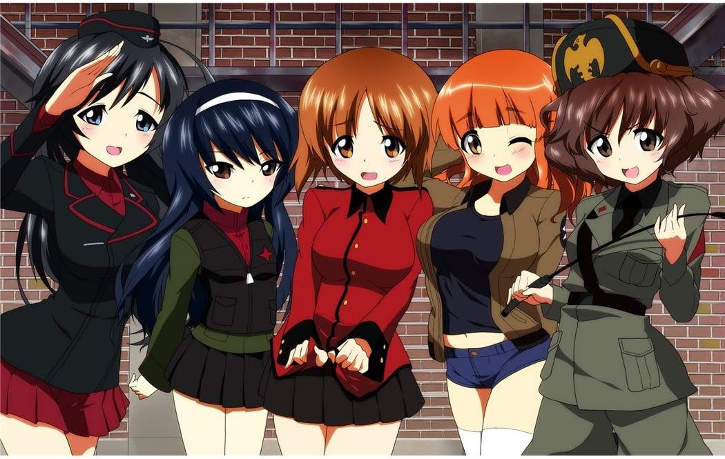 Monty Arts Girls and Panzer Poster by Silk Printing # Size About (56cm x 35cm, 22inch x 14inch) # Unique Gift # 326A92