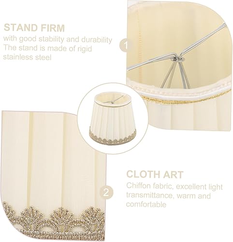 Miniatura 3 de Angoily Pantalla de tela para el hogar, pantalla de repuesto para lámpara de mesa, pantalla con clip en la pantalla de noche, pantalla de pie,