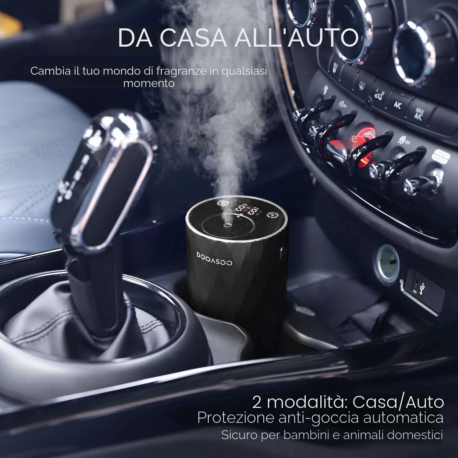 Diffusore di aromi senza acqua, senza fili, struttura in alluminio, batteria 96H e 25dB silenzioso, diffusore per oli essenziali con timer e 4 livelli, ideale per auto, ufficio e camera da