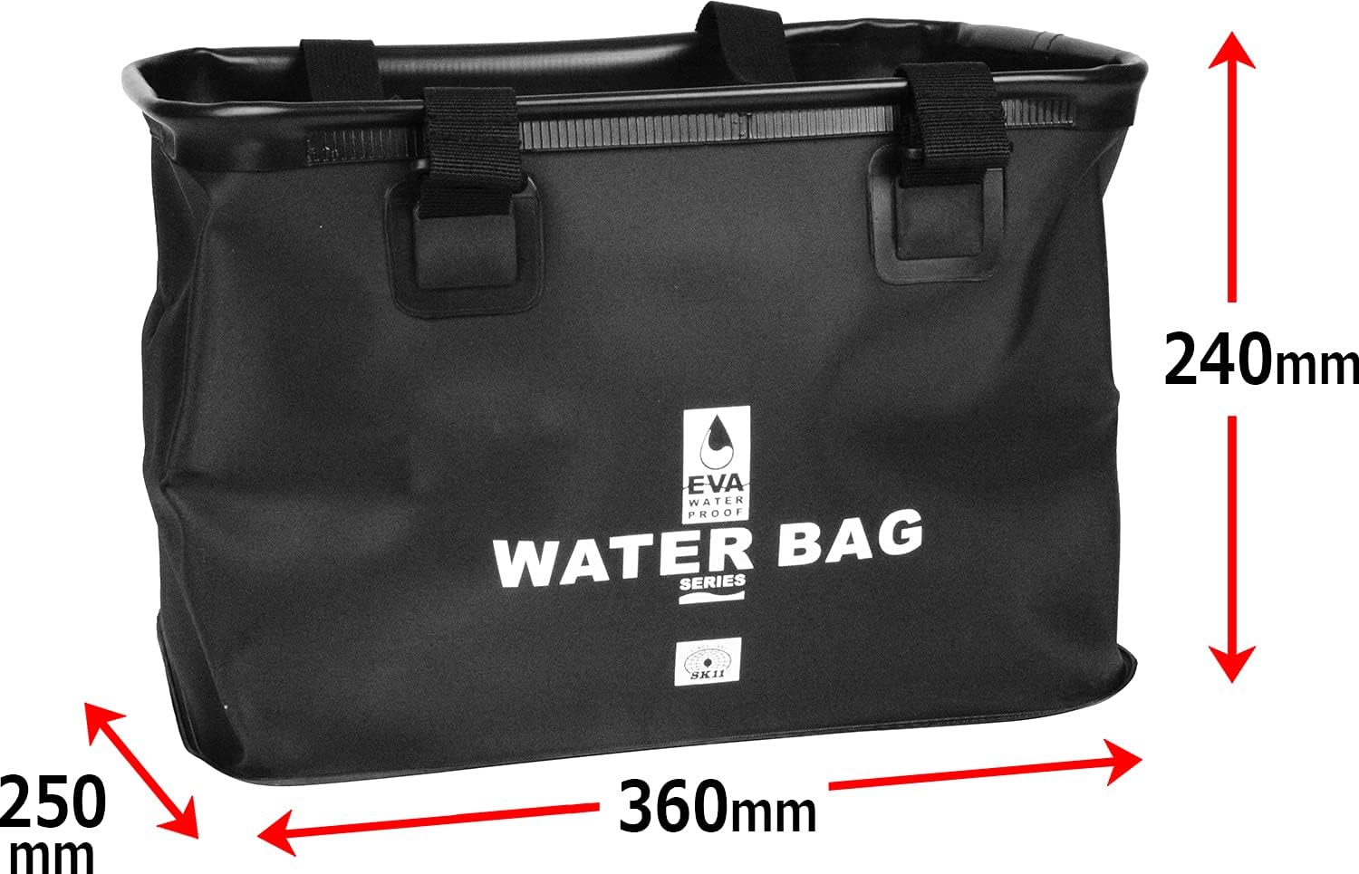 SK11 Water Bag, Square, Fully Waterproof, 14.2 inches (36 cm), 0.65 for Work, Carpentry and Outdoor Use