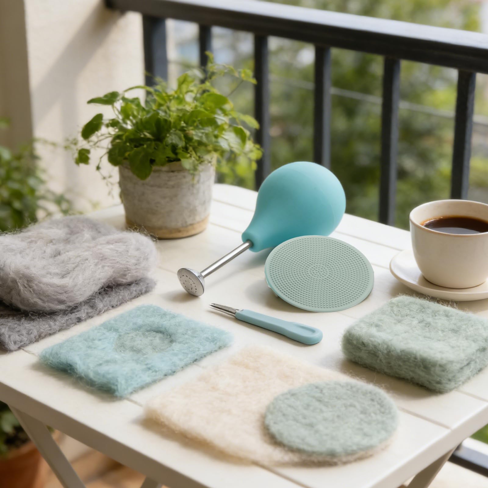 SOIMISS Set Utensili per Infeltrimento a Umido Pallina Spruzzatrice D’acqua e Lana da Infeltrimento per Tessitura, Kit Completo per Progetti Fai da Te e Cuciture Precise, Forniture