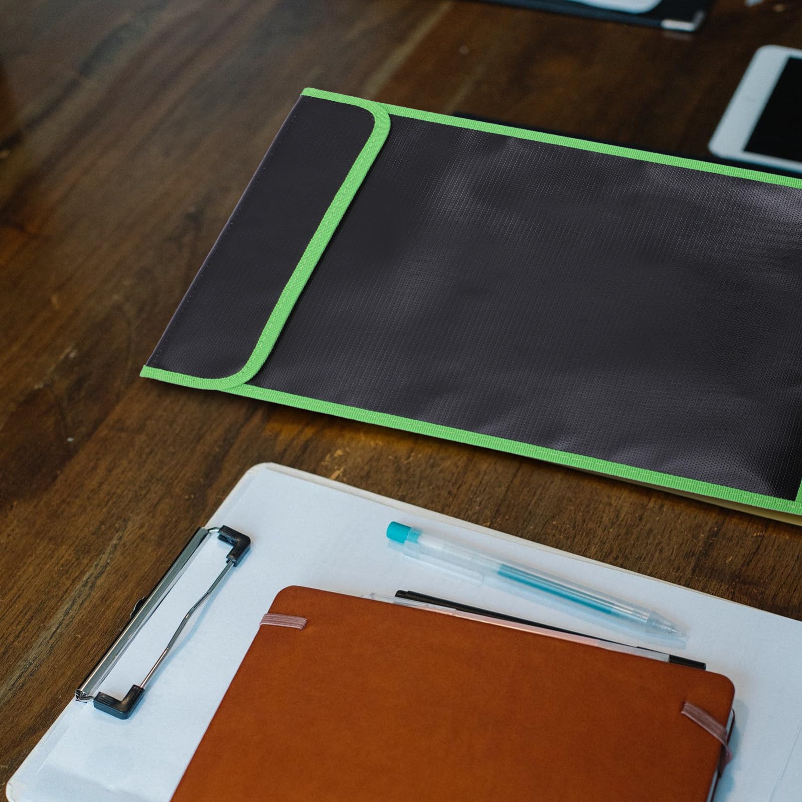 Abaodam Borsa Porta Ignifuga in Fibra di Vetro Rivestimento in Silicone per Ufficio e Casa, Protezione Contro