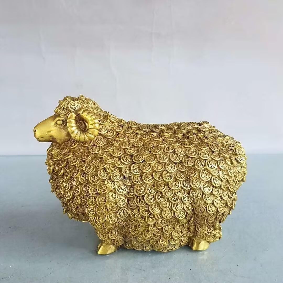 GLETSF Pure bronze leopard statue Home Decoration Handmade art ornaments Wild animal Big cat cheetah, 52 * 11 * 13cm2.7kg,7*-42 * 12 * 21cm6kg