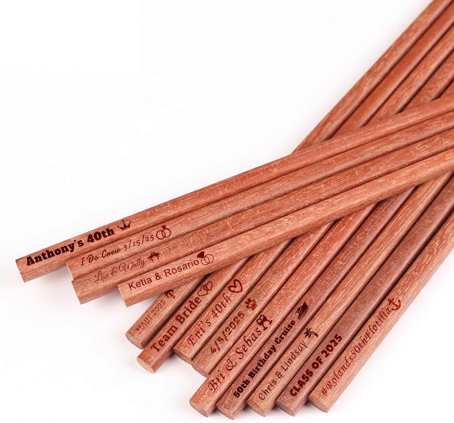 Personalized Custom Engraved Chopsticks Name Bulk for Beginners Wooden Customized Chop Sticks Wedding Favors Party Gifts Housewarming Birthday Party Wedding Bamboo Gifts (C 25 Set)