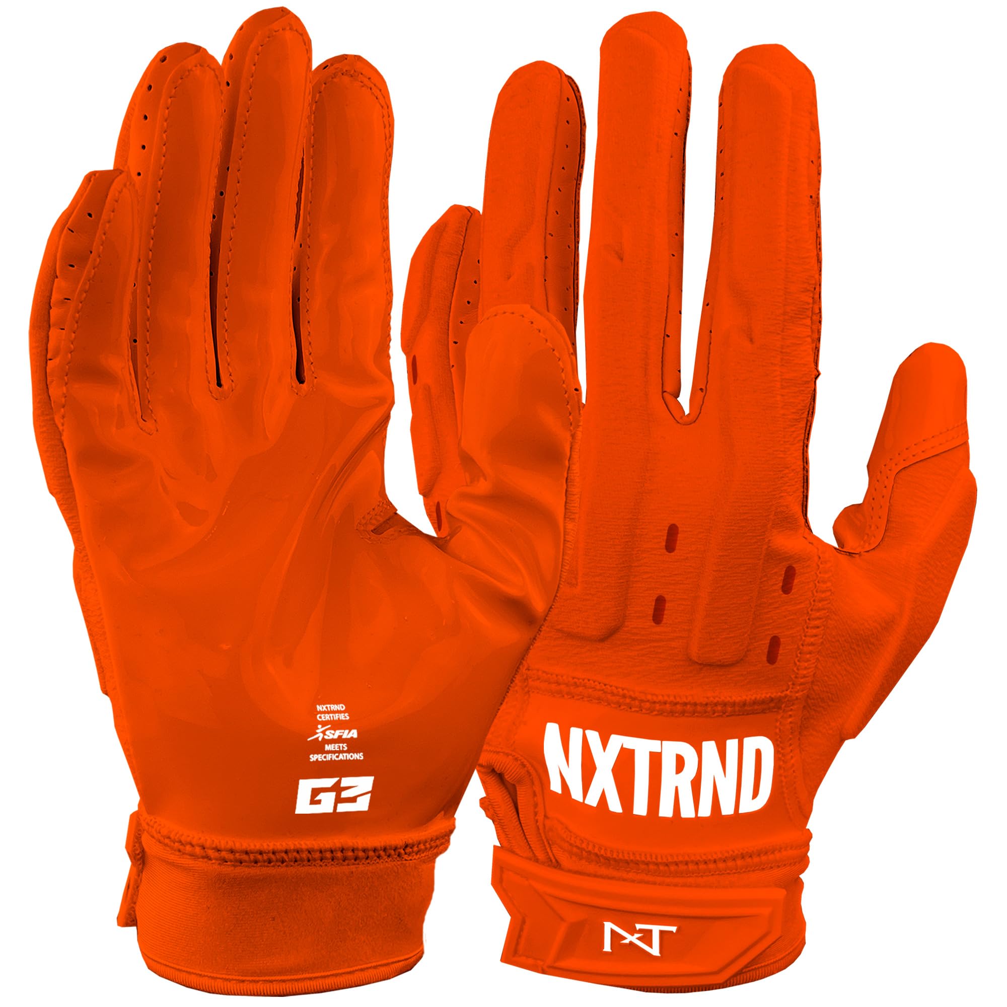 Nxtrnd G3 Pro Padded Football Gloves, Sticky Padded Receiver & Lineman Gloves