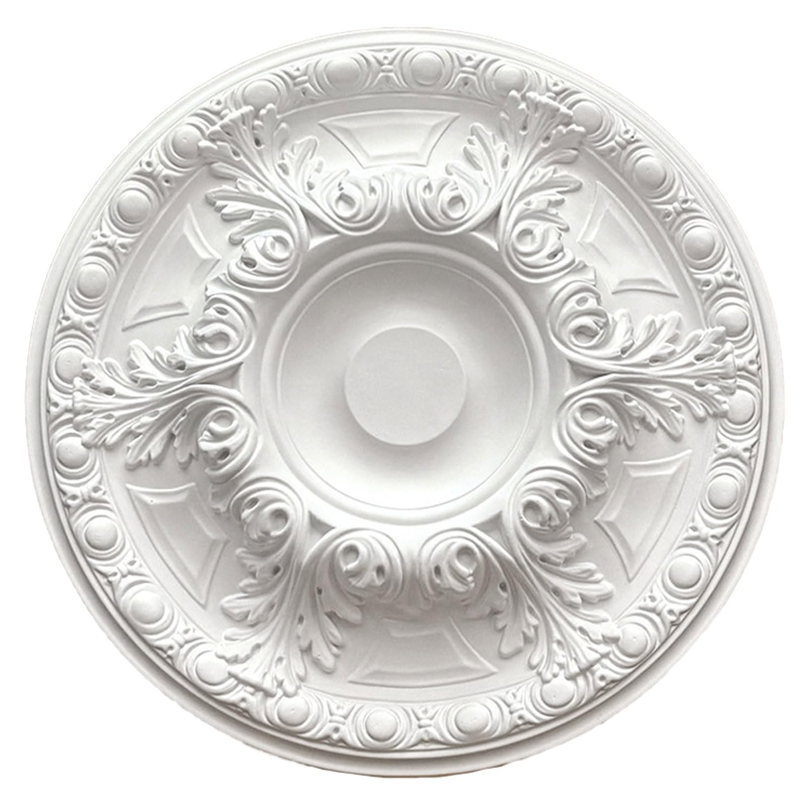 Foelanne White B Round Ceiling Light Medallion White Multiple Sizes(,60Cm)