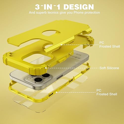 Miniatura 9 de IDweel Funda para iPhone 16 Pro Max con protector de pantalla para mujer, 3 en 1, a prueba de golpes, ajuste delgado, híbrida, resistente, cubierta