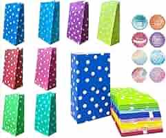 Sacchetti Regalo Di Carta Colorati - Confezione Da 40 Pezzi Con 72 Adesivi | Per Feste E Occasioni Speciali - Foto 6