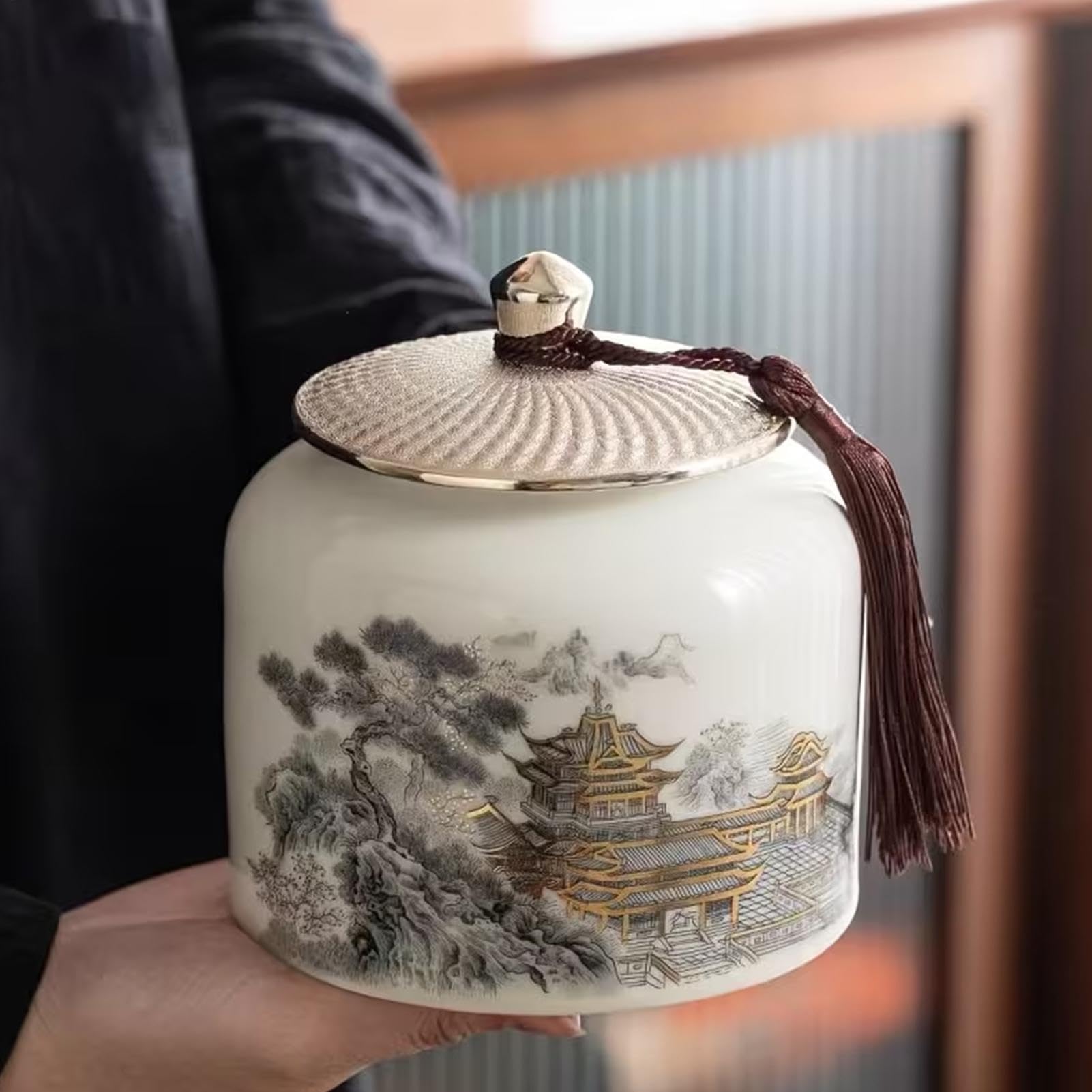 Pojemnik na suchą żywność, pojemnik do przechowywania cukru Ceramiczny