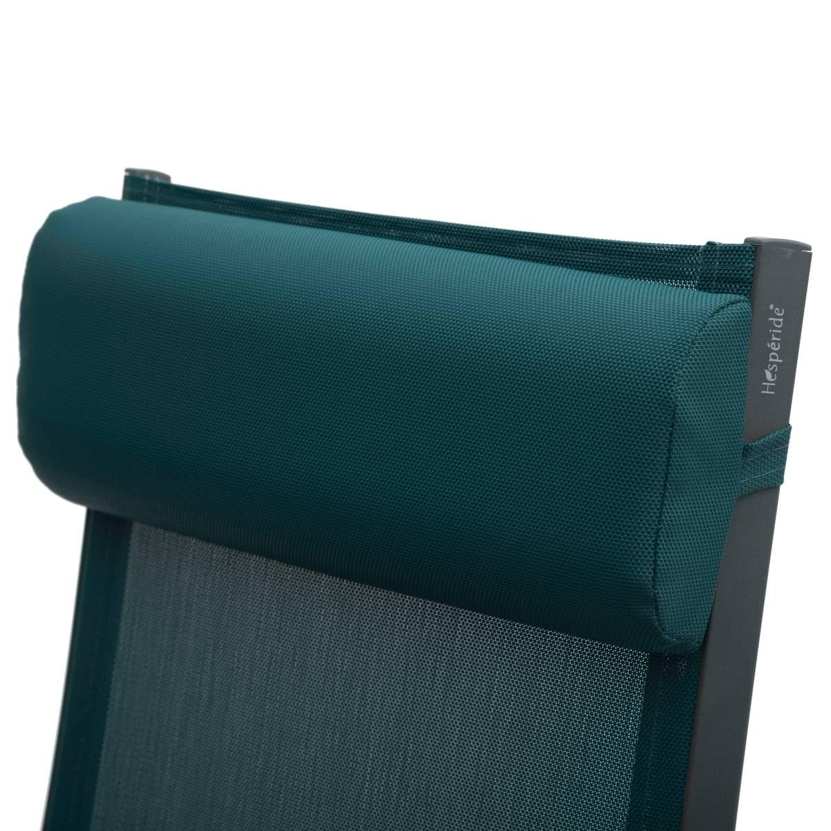 Hespéride - Gartensessel Decima, neigbar, Entenblau und Graphit – 81 x 59 x 98 cm – Gartenmöbel für Terrasse, Balkon, Terrasse