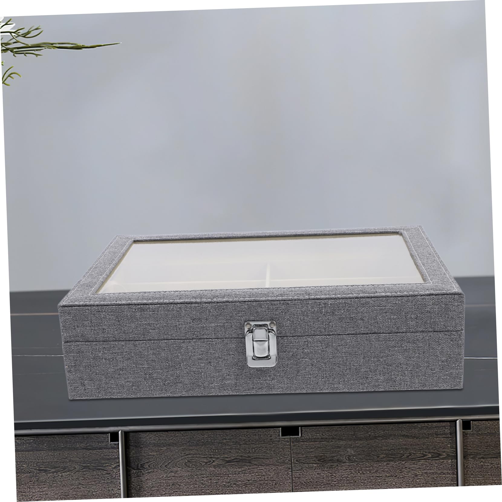 UKCOCO Caja para Guardar Gafas De Sol Organizador De Ranuras Estuche Transparente para Exhibir Gafas De Sol para Uso Casa o Tienda De Venta Minorista