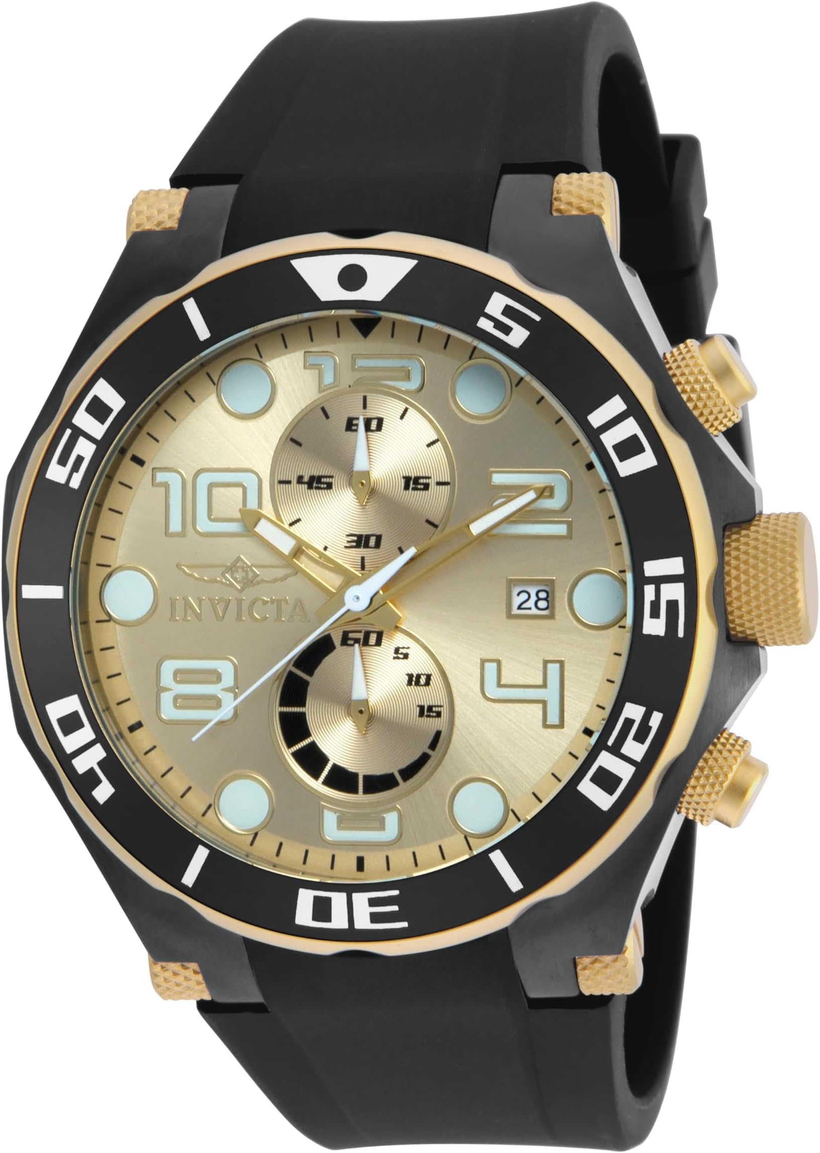 Men's 17815 Pro Diver Two-Tone Stainless Steel Watch with Black Band