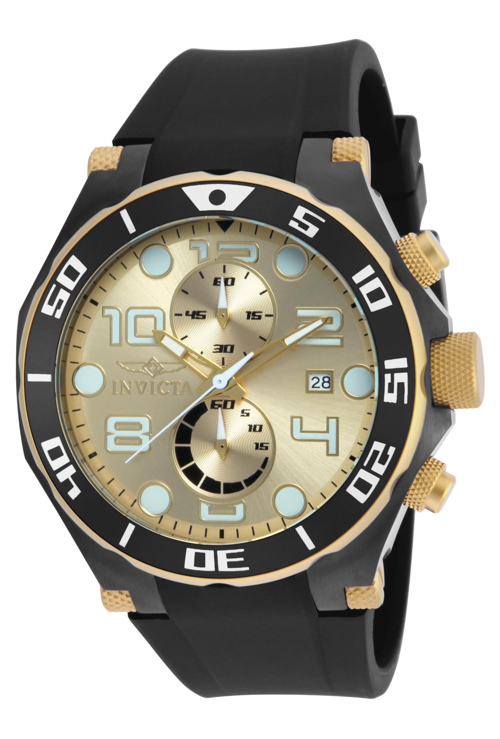 Men's 17815 Pro Diver Two-Tone Stainless Steel Watch with Black Band