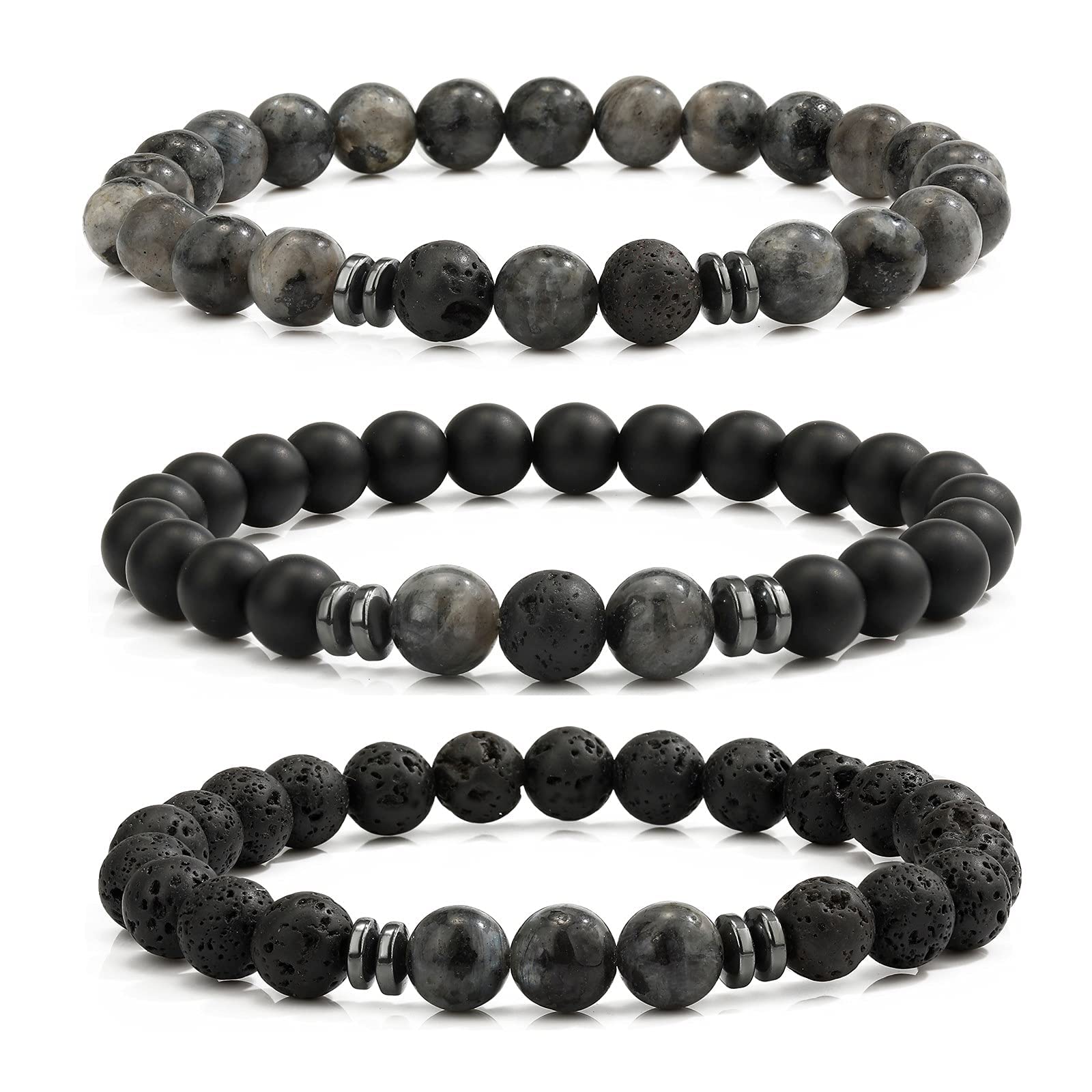 Hot And Bold Natural & Orignal Reiki Feng Shui Triple Protection Gem Stone Beads Combo Multi Layered Bracelets For Unisex Adult (B0B4BPGZQL) Amazon Price History, Amazon Price Tracker